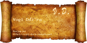 Vogl Dóra névjegykártya